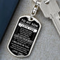 Son "Never Forget" Key Chain Gift From Dad