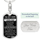 Son "Never Forget" Key Chain Gift From Dad