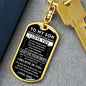 Son "Never Forget" Key Chain Gift From Dad