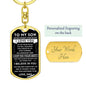 Son "Never Forget" Key Chain Gift From Dad