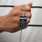 Son Gift "Never Forget" Dog Tag - Military Ball Chain From Mom