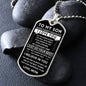 Son Gift "Never Forget" Dog Tag - Military Ball Chain From Mom
