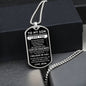 Son Gift "Never Forget" Dog Tag - Military Ball Chain From Mom