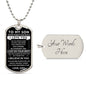 Son "Never Forget" Dog Tag Military Ball Chain Gift From Dad