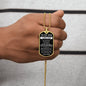 Son Gift "Never Forget" Dog Tag - Military Ball Chain From Mom