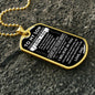 Son "Never Forget" Dog Tag Military Ball Chain Gift From Dad