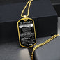Son Gift "Never Forget" Dog Tag - Military Ball Chain From Mom