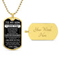 Son "Never Forget" Dog Tag Military Ball Chain Gift From Dad