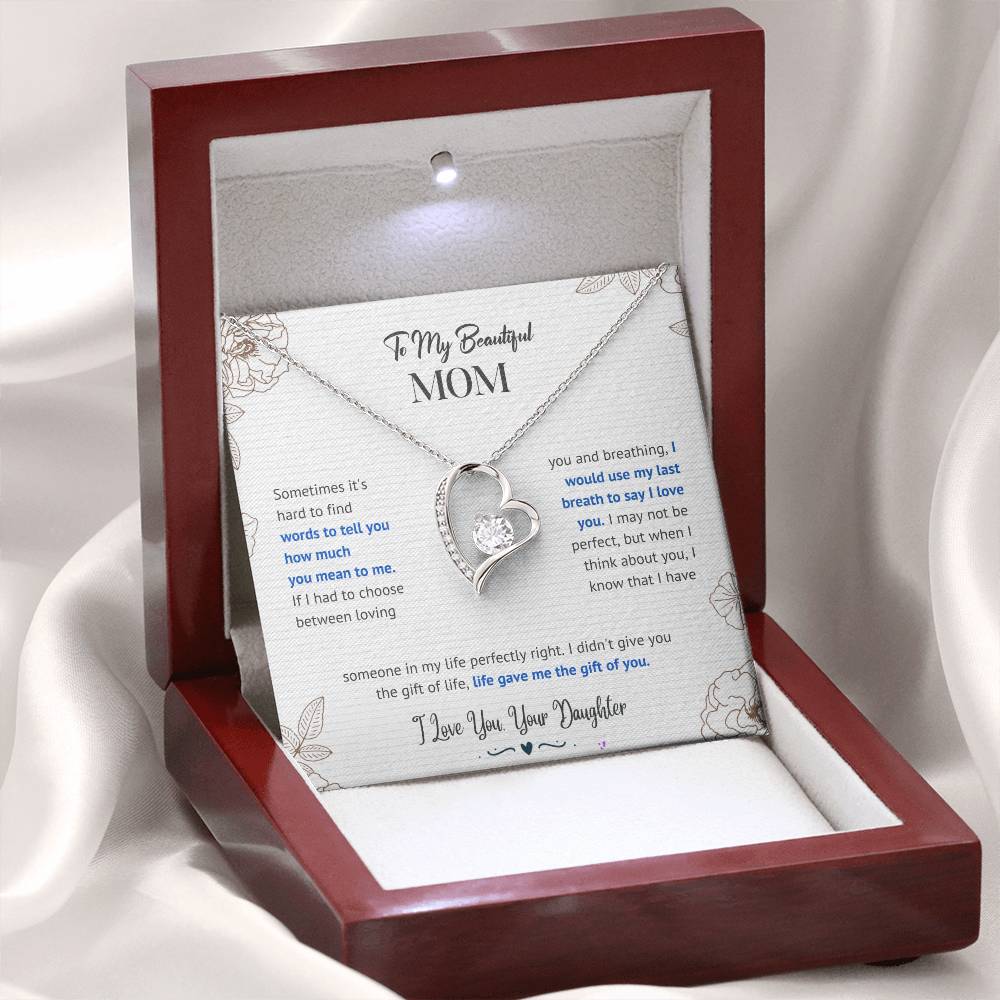 Mom "The Gift Of You" Forever Love Necklace From Daughter