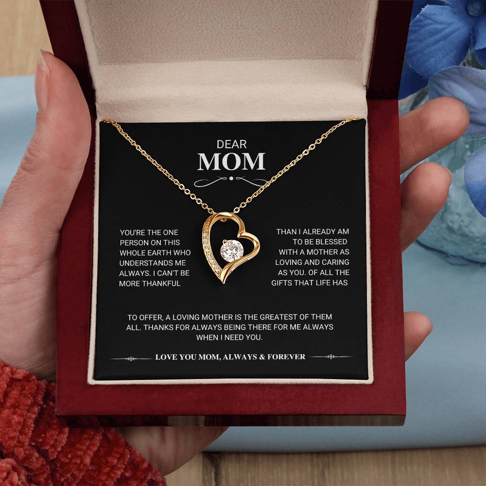 Mom "The Greatest Gift" Forever Love Necklace