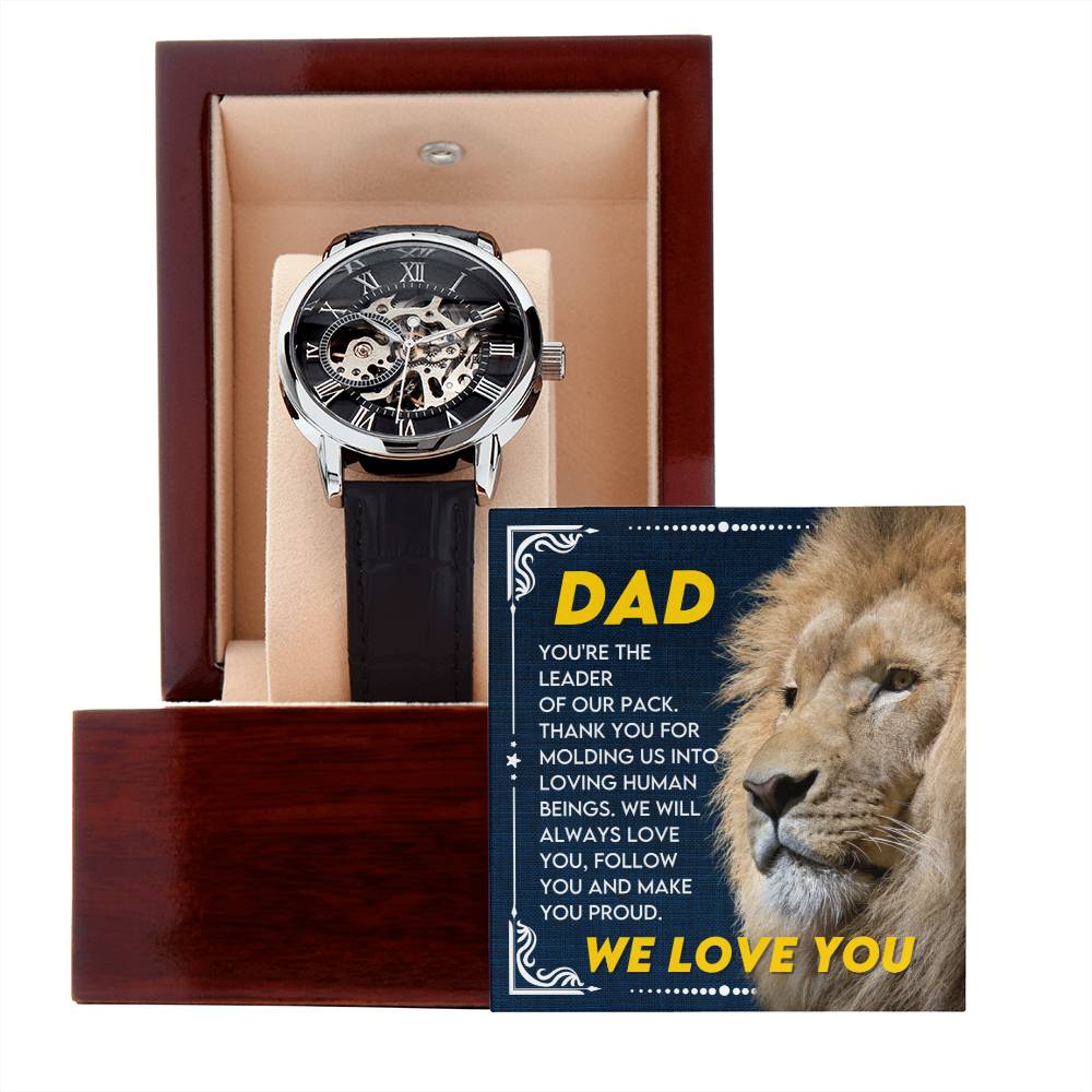 Dad "Leader Of Our Pack" Openwork Watch Gift