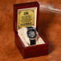 Son Gift "The Father You Have Become" Openwork Watch Gift