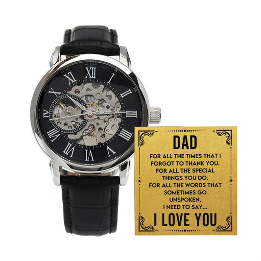 Dad "For All The Words" Openwork Watch Gift