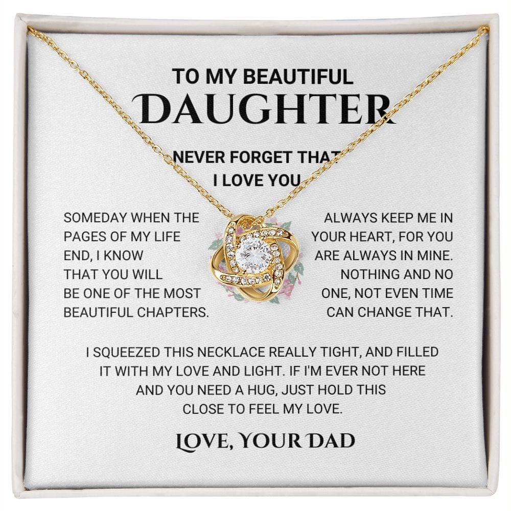 Daughter - Feel My Love - Love Knot Necklace