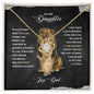 To My Daughter - Never Forget - Love Knot Necklace