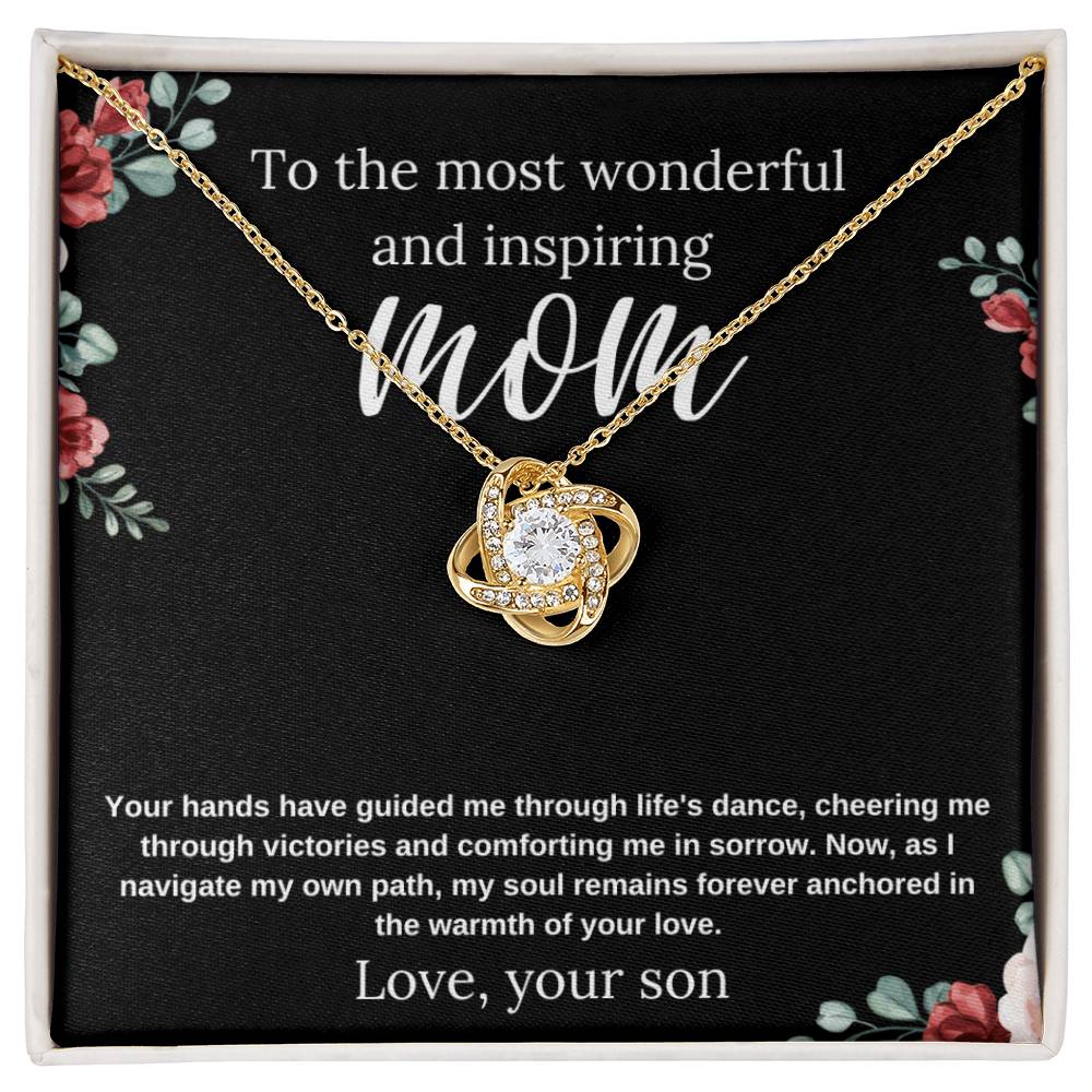 Mom Gift "Forever Anchored" Knot Necklace From Son
