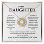 Daughter - You Are My World - Love Knot Necklace