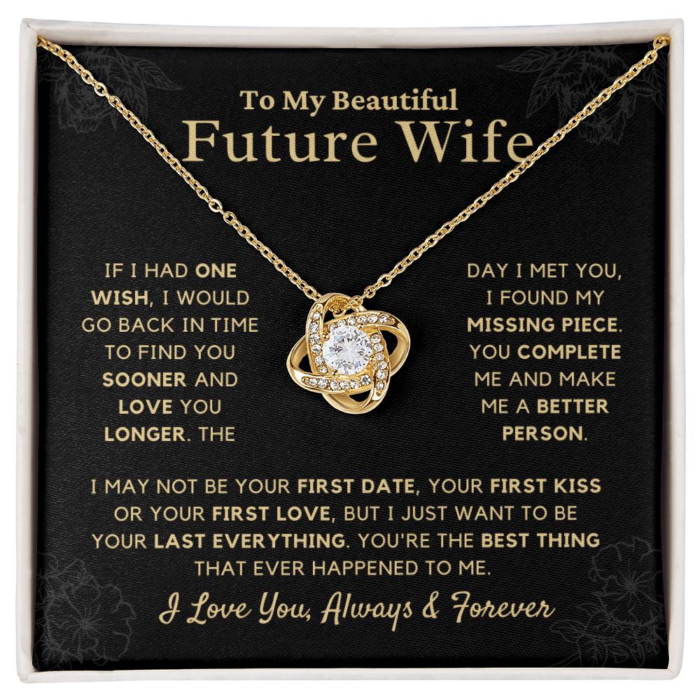 Future Wife Gift "Last Everything" Knot Necklace