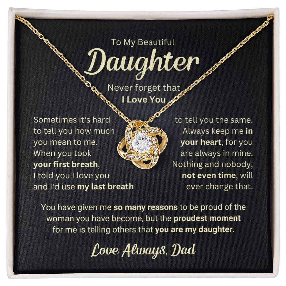 Gift for Daughter From Dad "Last Breath" Necklace