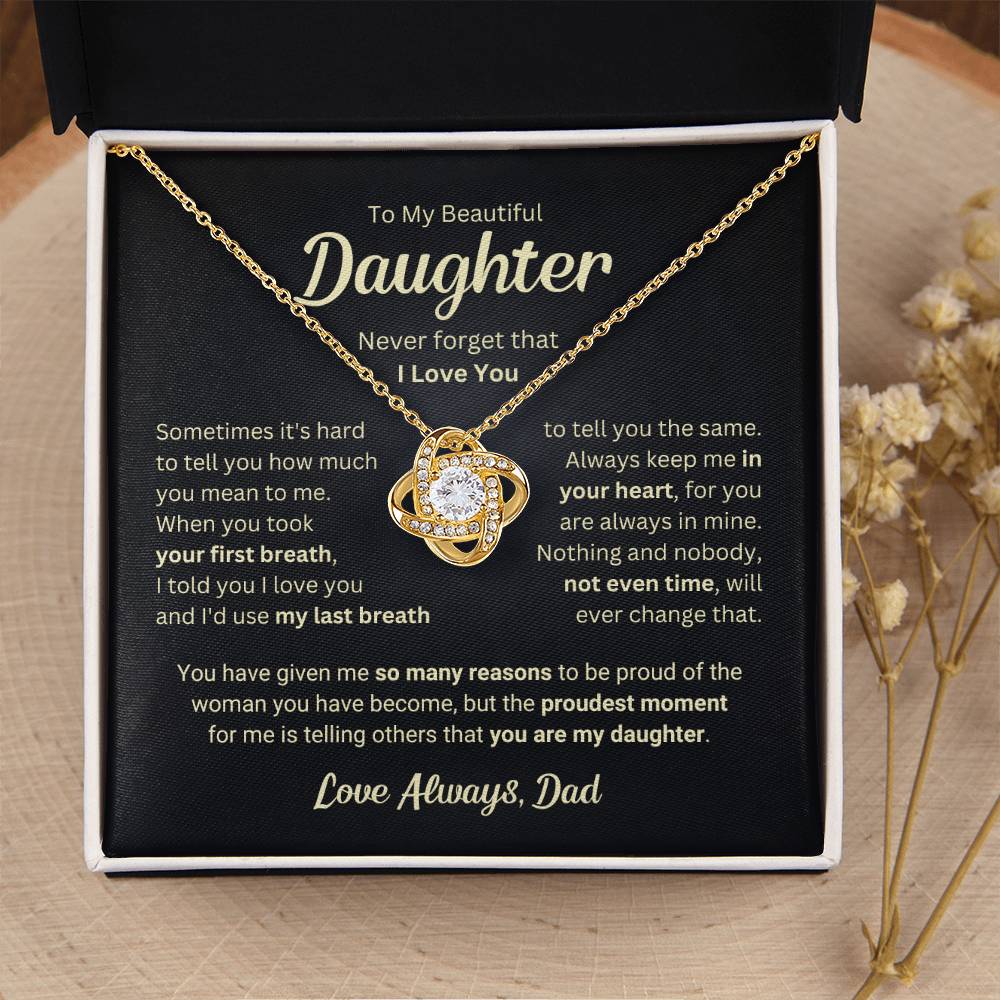 Gift for Daughter From Dad "Last Breath" Necklace