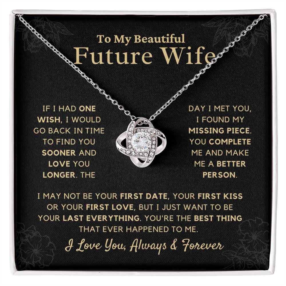 Future Wife Gift "Last Everything" Knot Necklace
