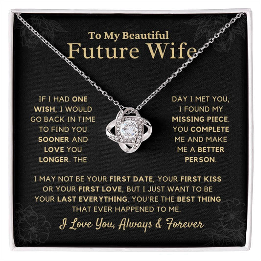 Future Wife Gift "Last Everything" Knot Necklace