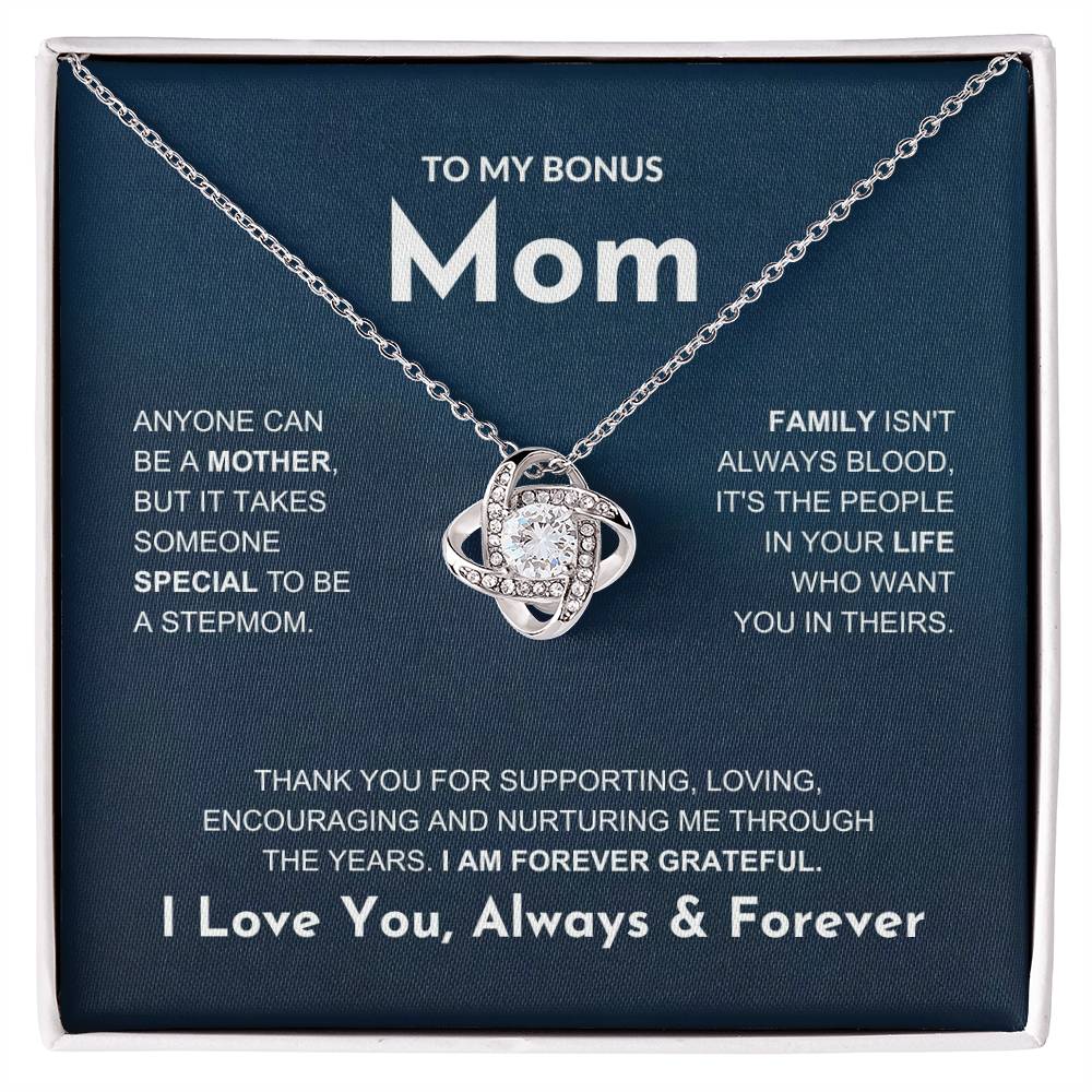 Bonus Mom "Forever Grateful" Knot Necklace