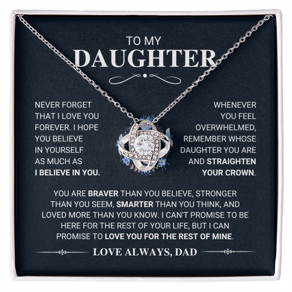 Daughter "My Promise" Love Knot Necklace