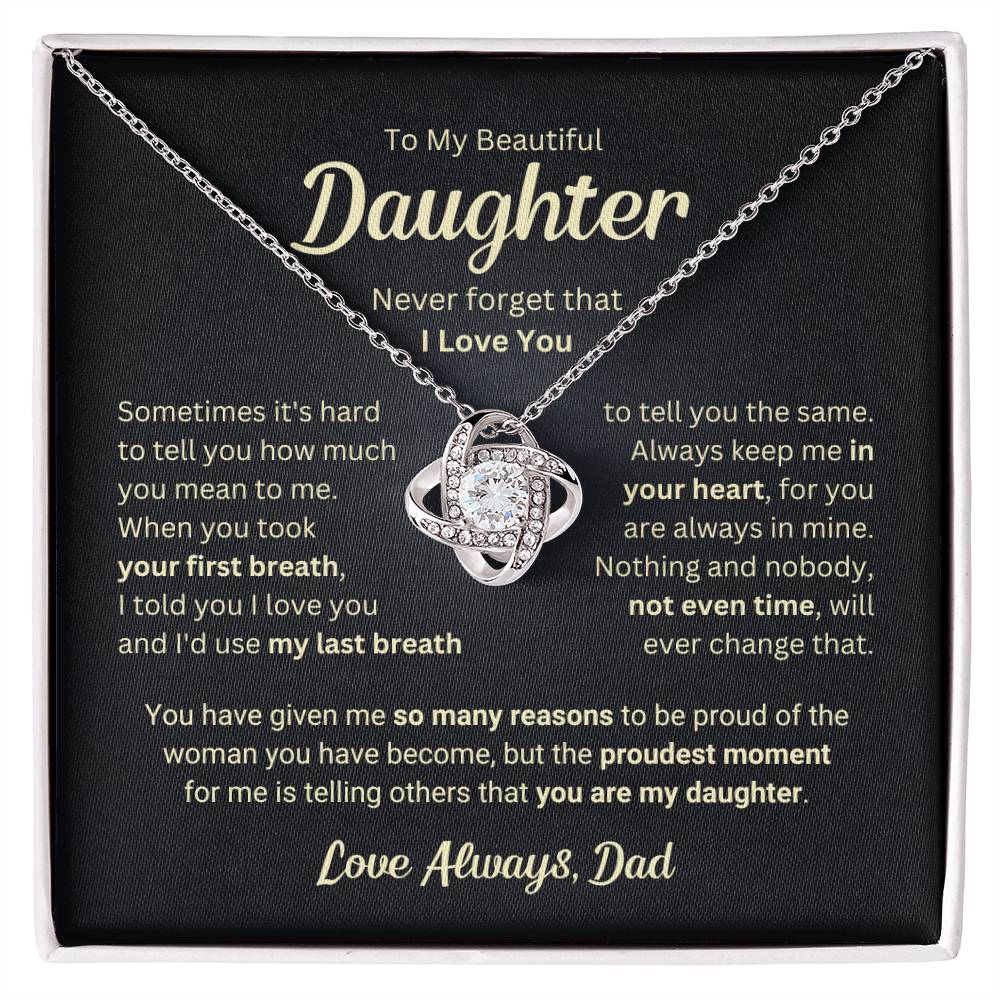 Gift for Daughter From Dad "Last Breath" Necklace