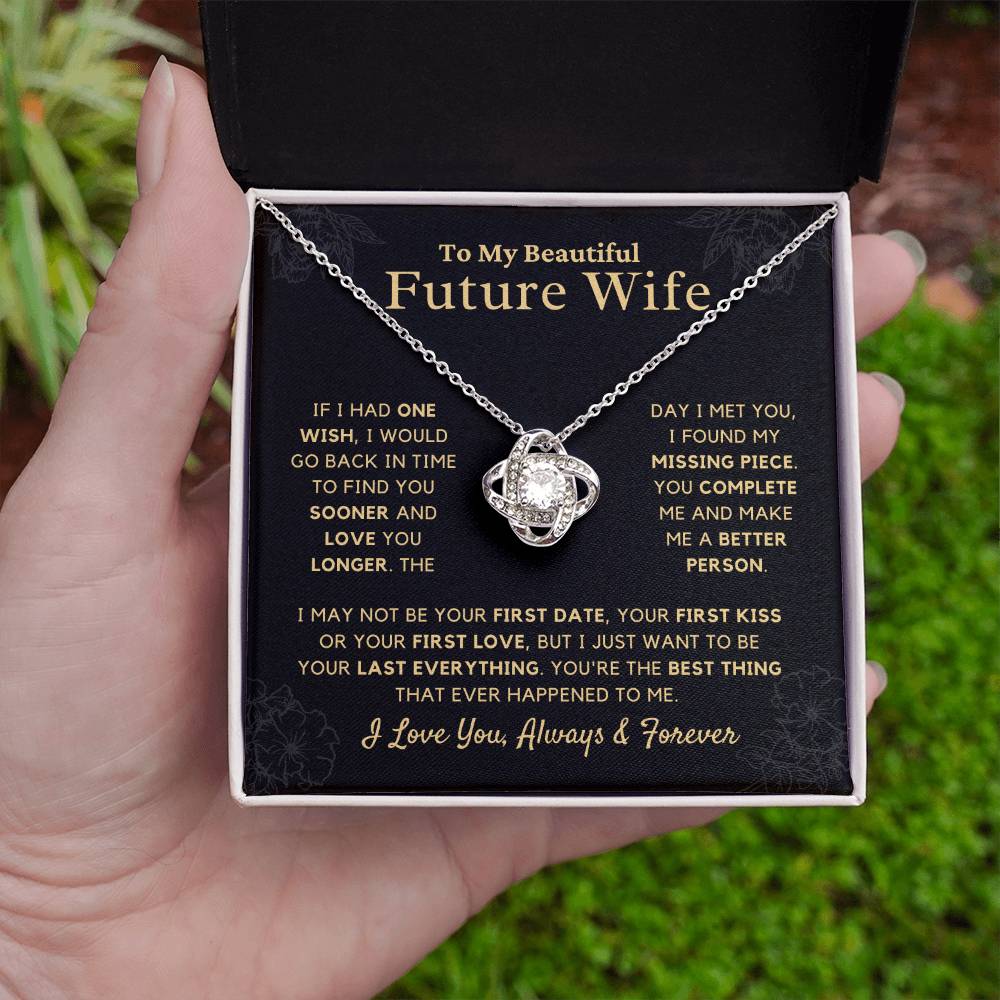 Future Wife Gift "Last Everything" Knot Necklace