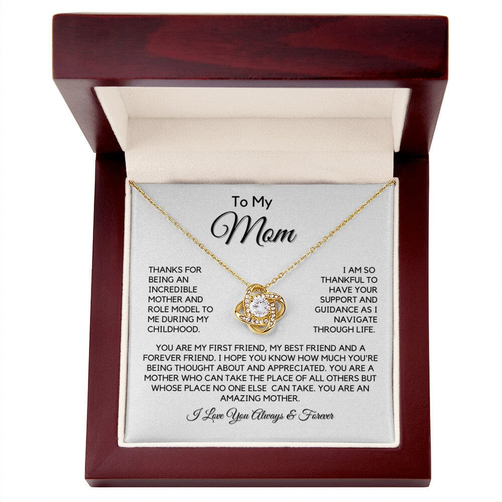 Mom "Forever Friend" Love Knot Necklace