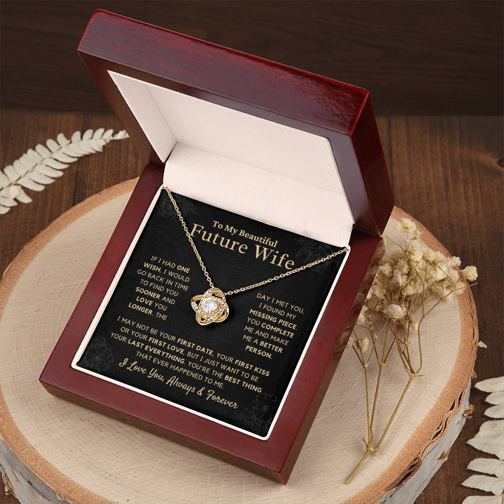 Future Wife Gift "Last Everything" Knot Necklace