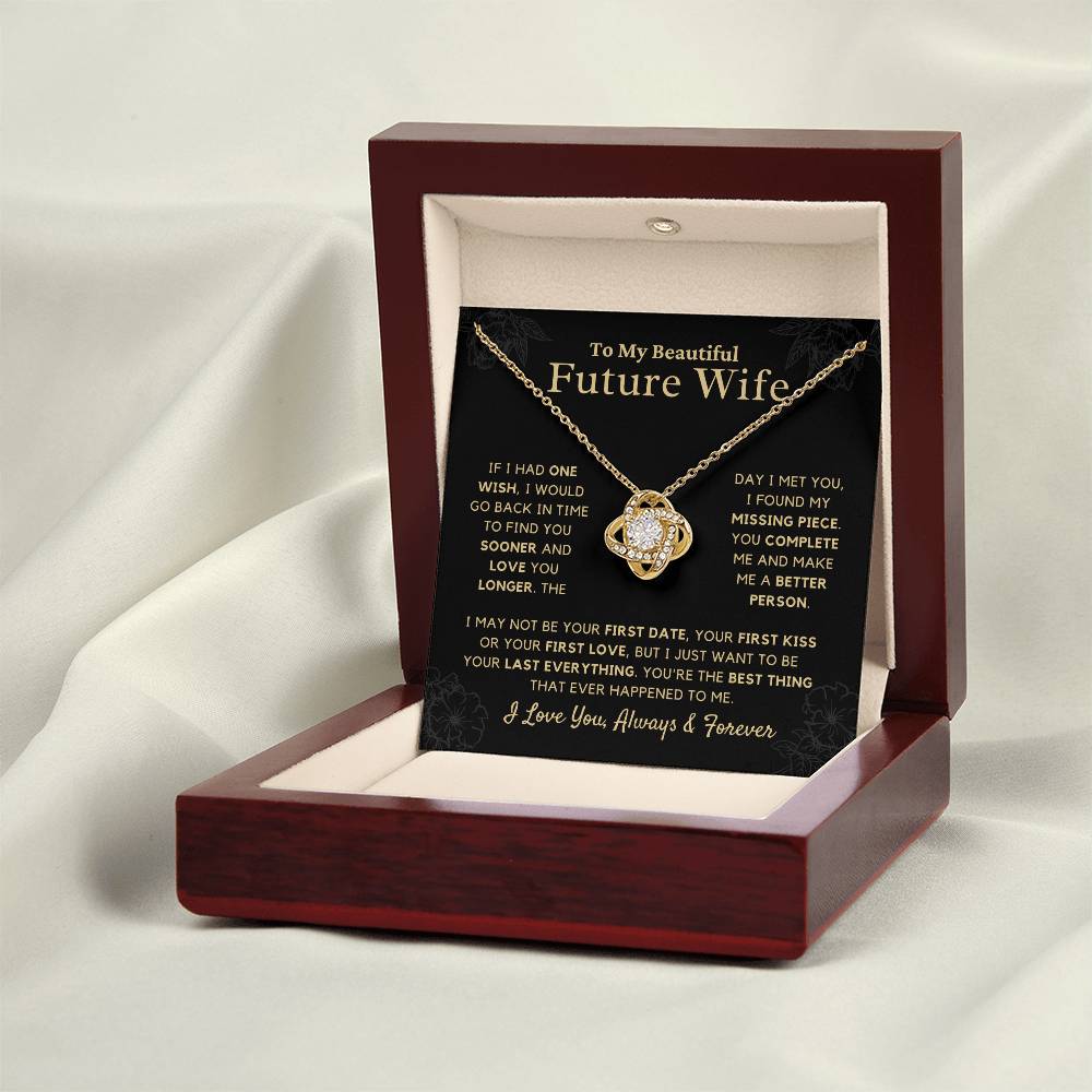 Future Wife Gift "Last Everything" Knot Necklace