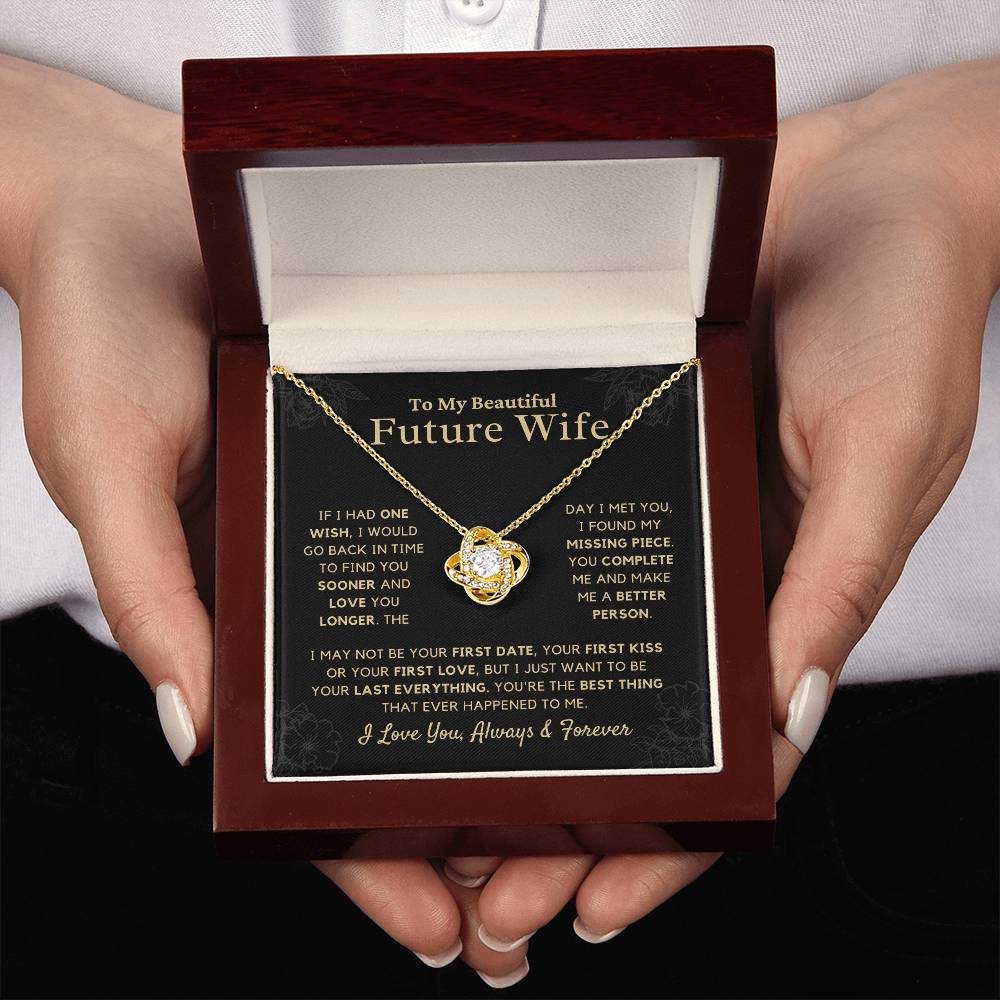 Future Wife Gift "Last Everything" Knot Necklace