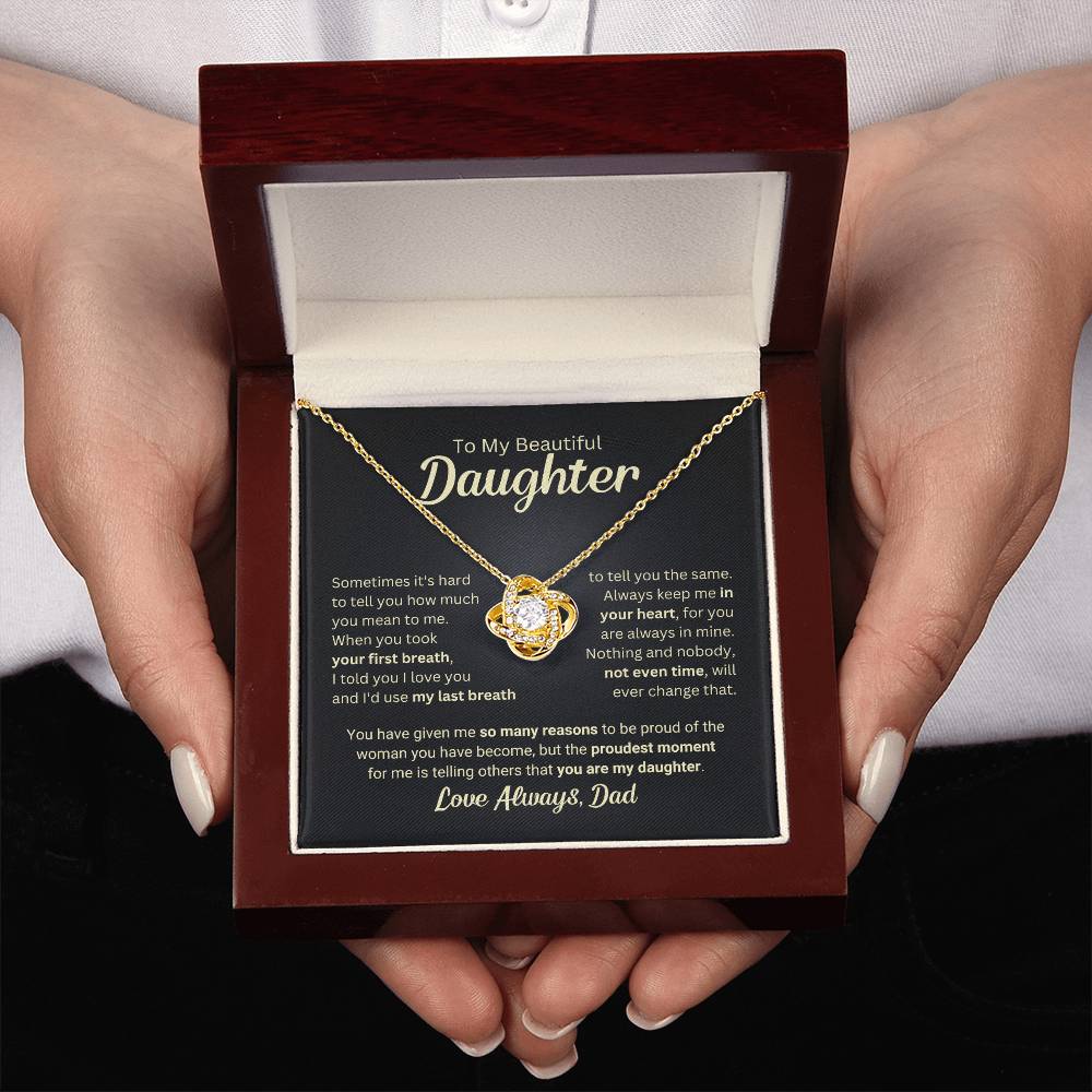 Gift for Daughter From Dad "My Last Breath" Necklace