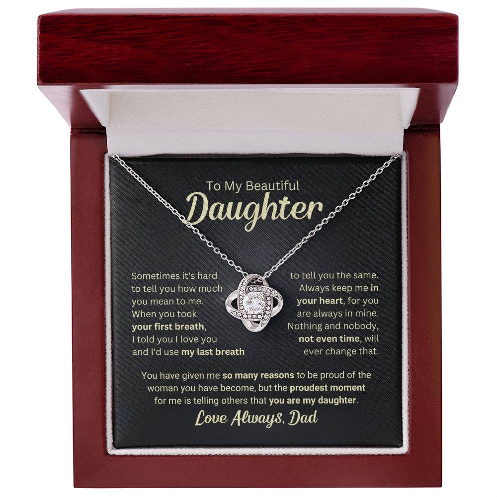 Gift for Daughter From Dad "My Last Breath" Necklace