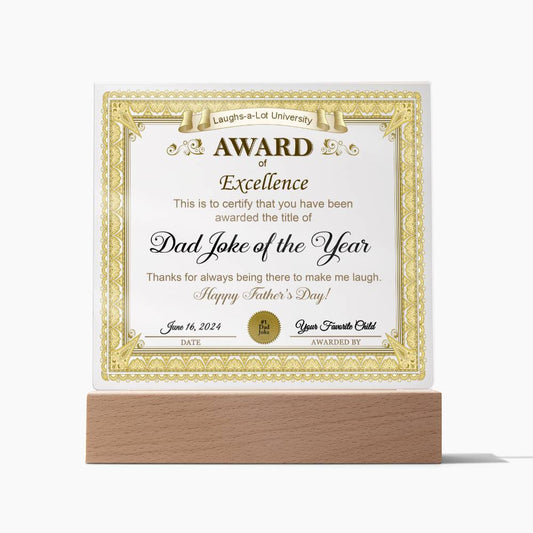 Dad-Award of Excellence-Acrylic