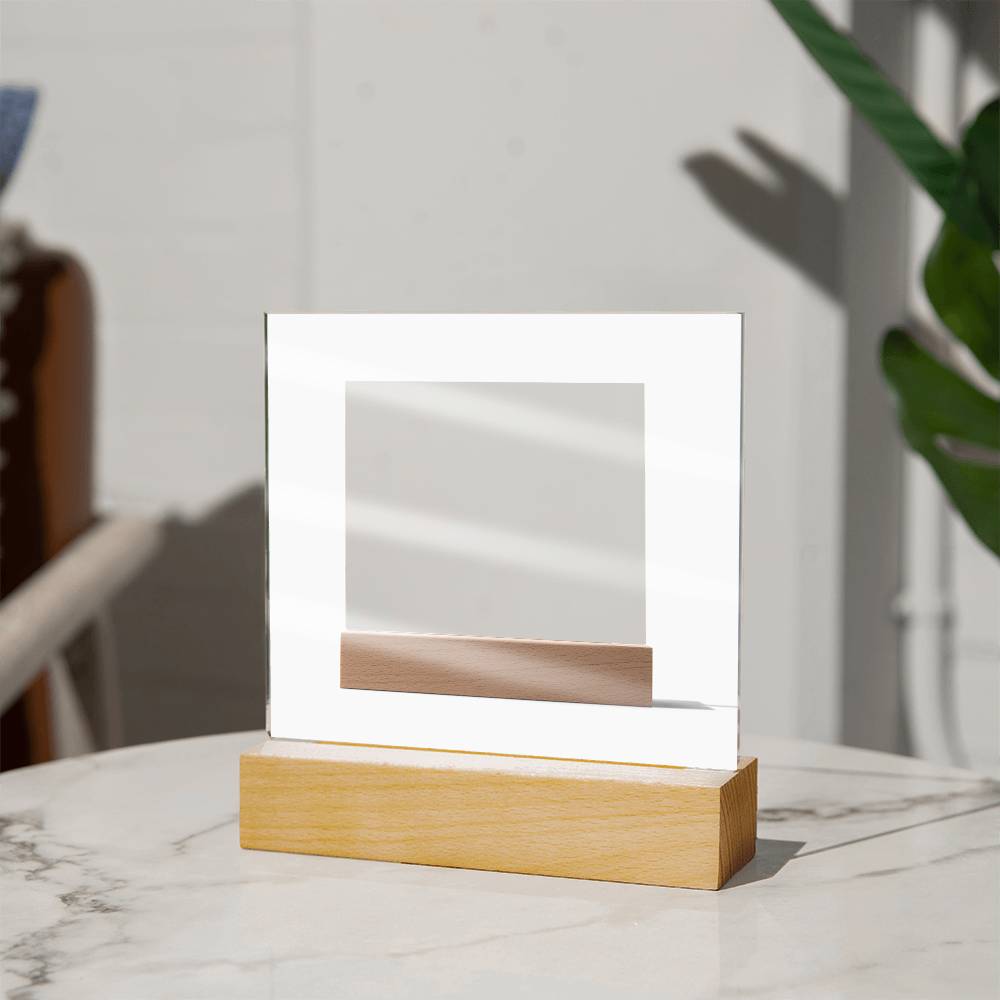Acrylic Square - Black Text