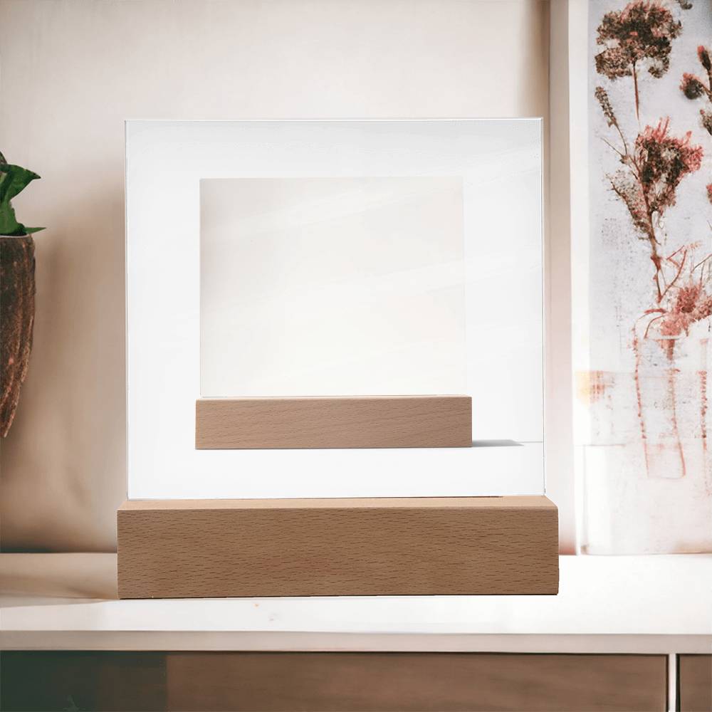 Acrylic Square - Black Text