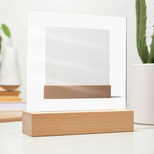 Acrylic Square - Black Text