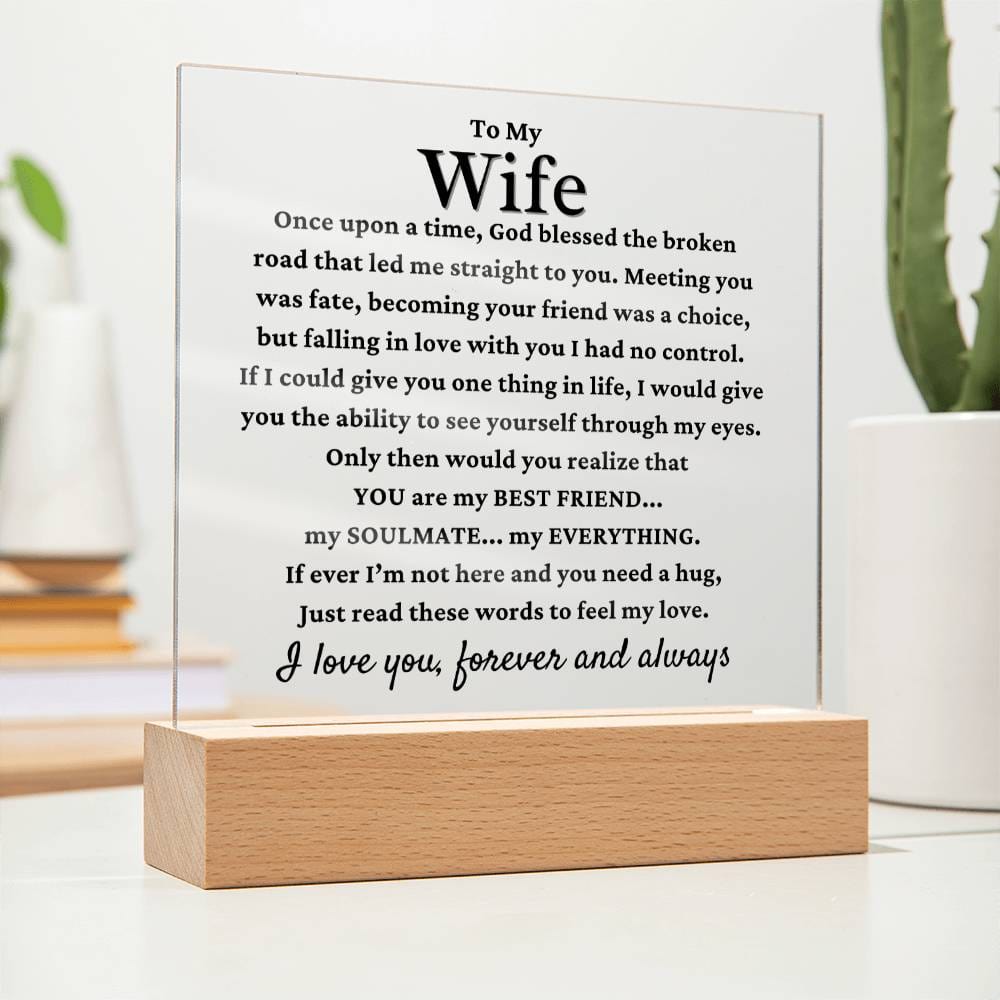 To My Wife "My Soulmate" Acrylic Plaque