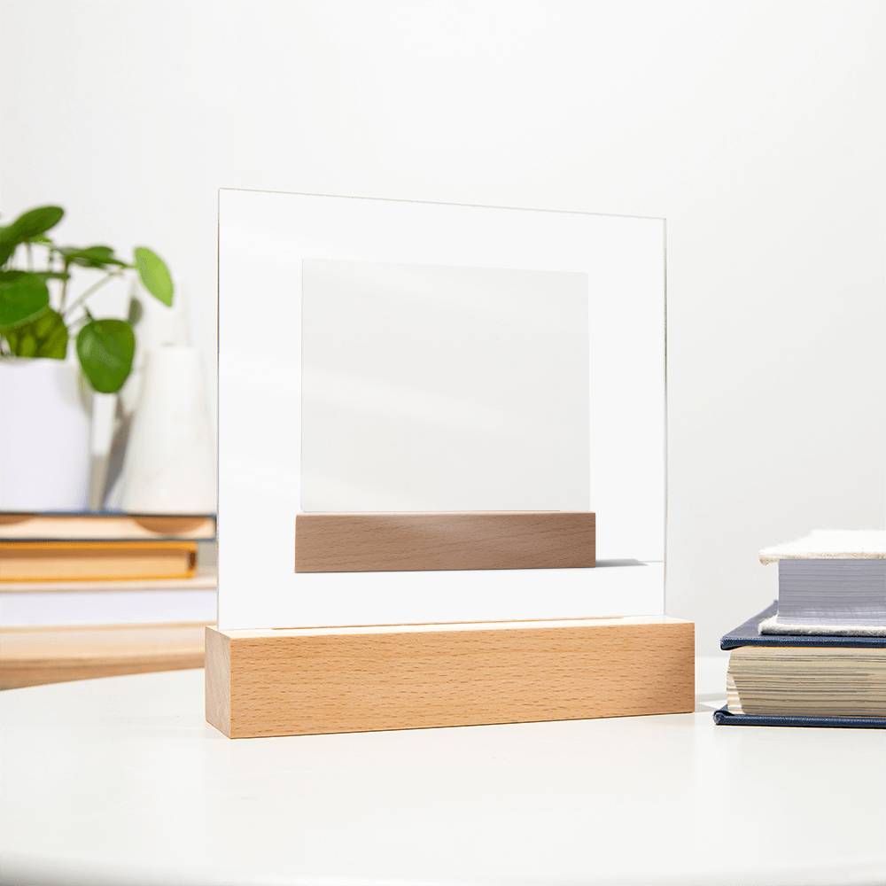 Acrylic Square - Black Text