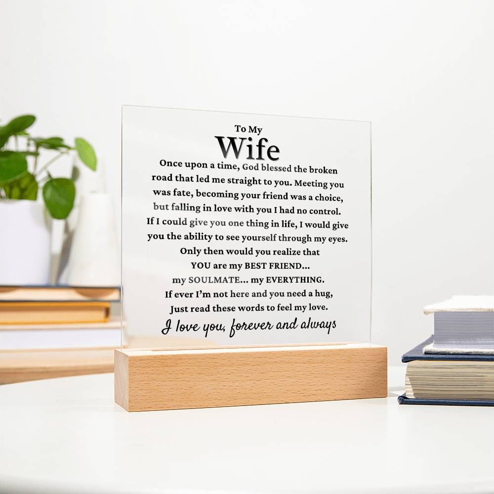 To My Wife "My Soulmate" Acrylic Plaque
