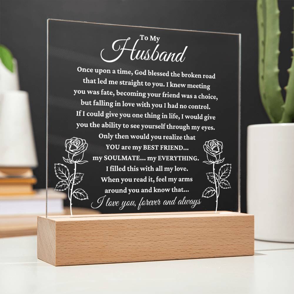 To My Husband "My Best Friend" Acrylic Plaque