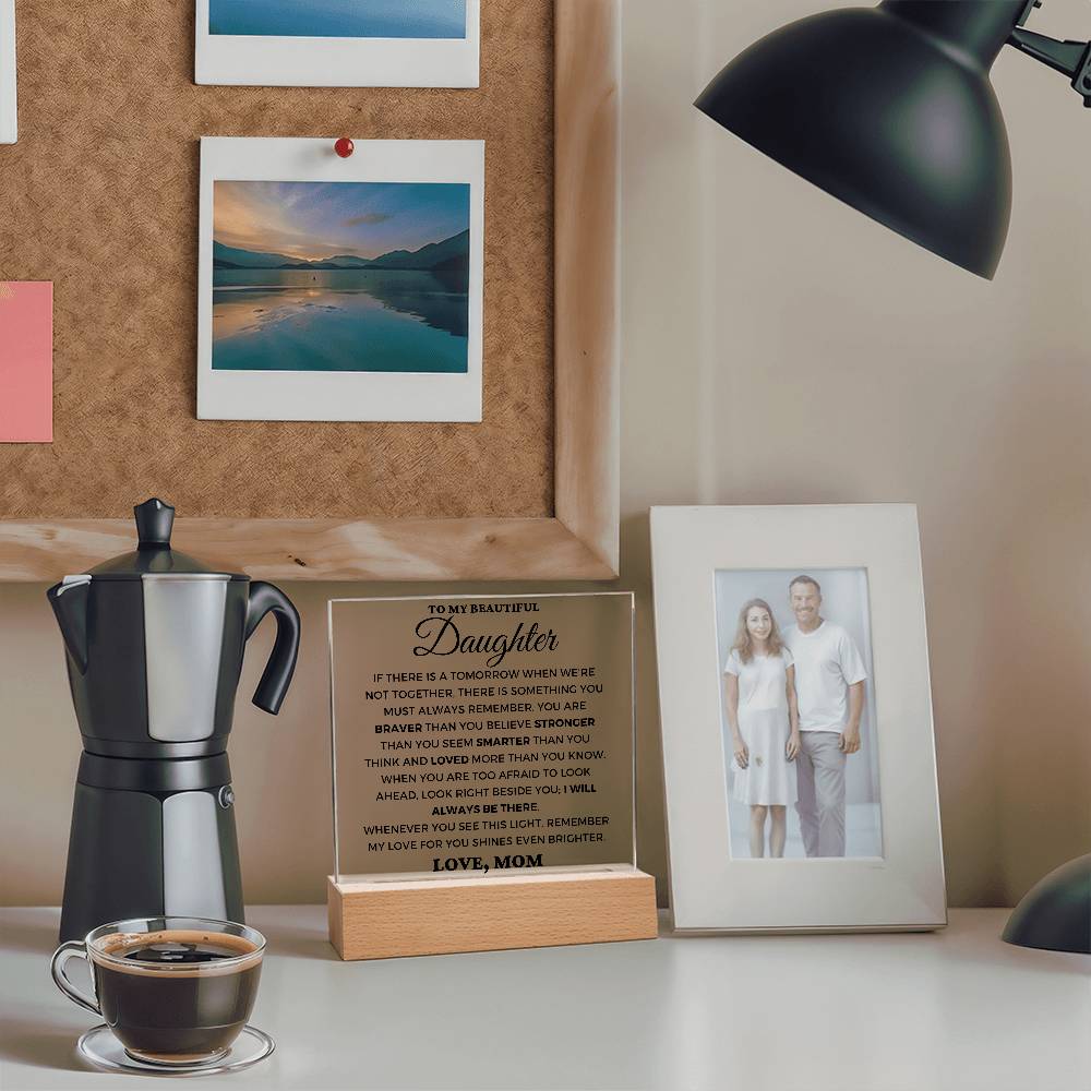 Daughter Gift "Always Remember" Lighted Plaque