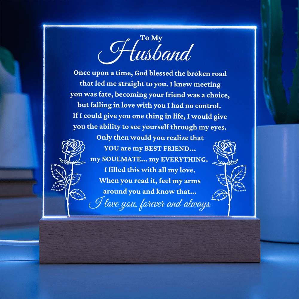 To My Husband "My Best Friend" Acrylic Plaque