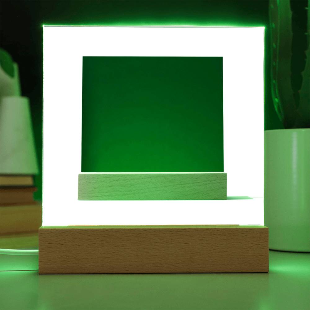 Acrylic Square - Black Text
