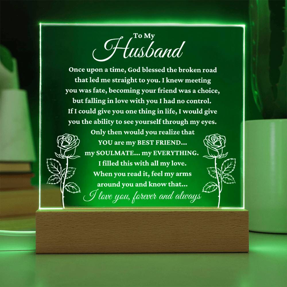 To My Husband "My Best Friend" Acrylic Plaque