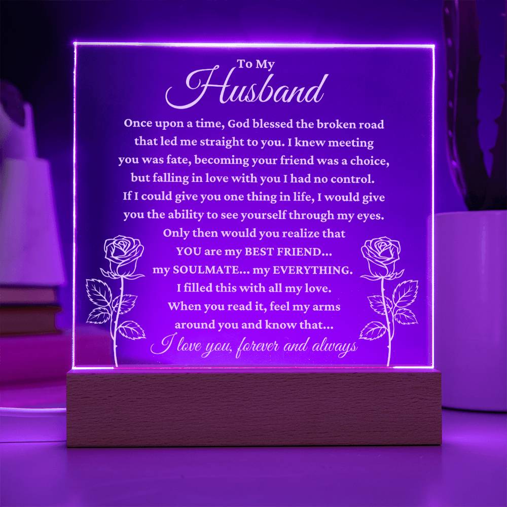 To My Husband "My Best Friend" Acrylic Plaque