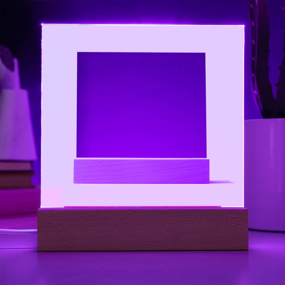 Acrylic Square - Black Text